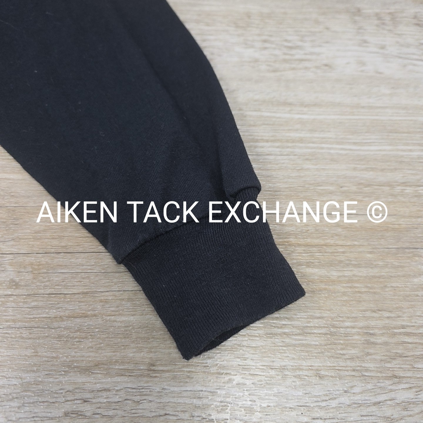 Black Country Long Sleeve Collared Top, Size Medium