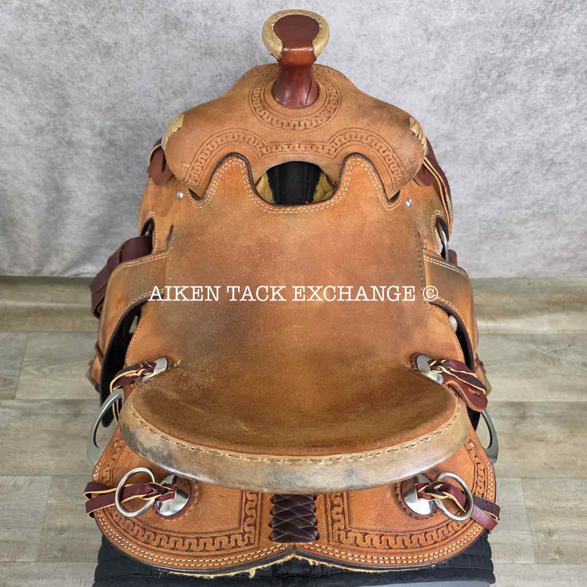 Henderson Custom Saddlery Roughout Western Saddle, 16" Seat, Wide Tree - Full QH Bars