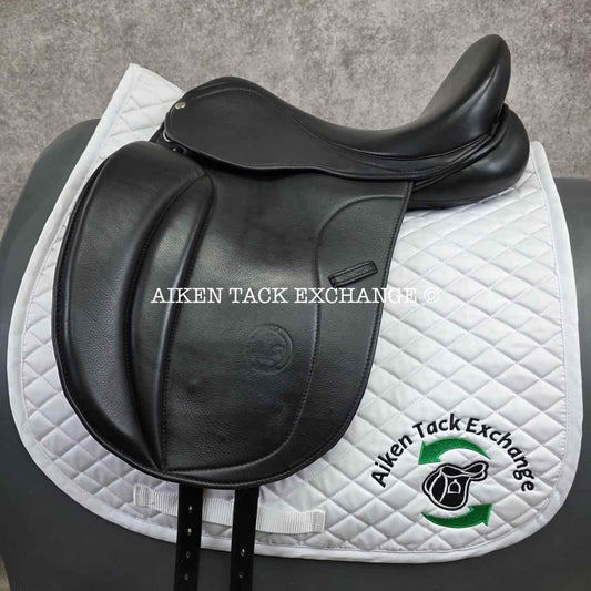 Sella Soleil Passagio Dressage Saddle, 17" Seat, XW Tree, Wool Flocked Panels