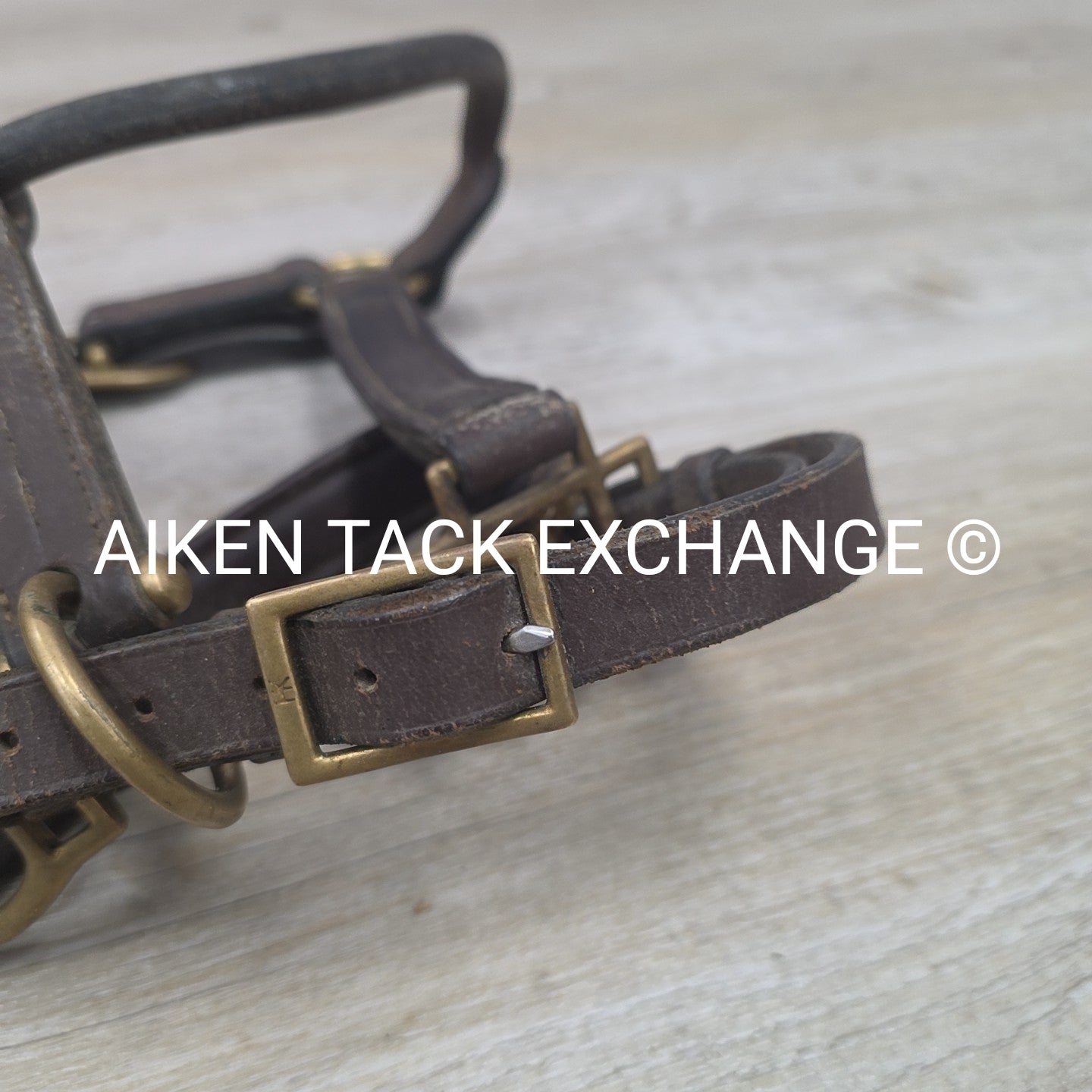 BARGAIN BUNDLE: 2 Leather Halters, Brown, Size Full