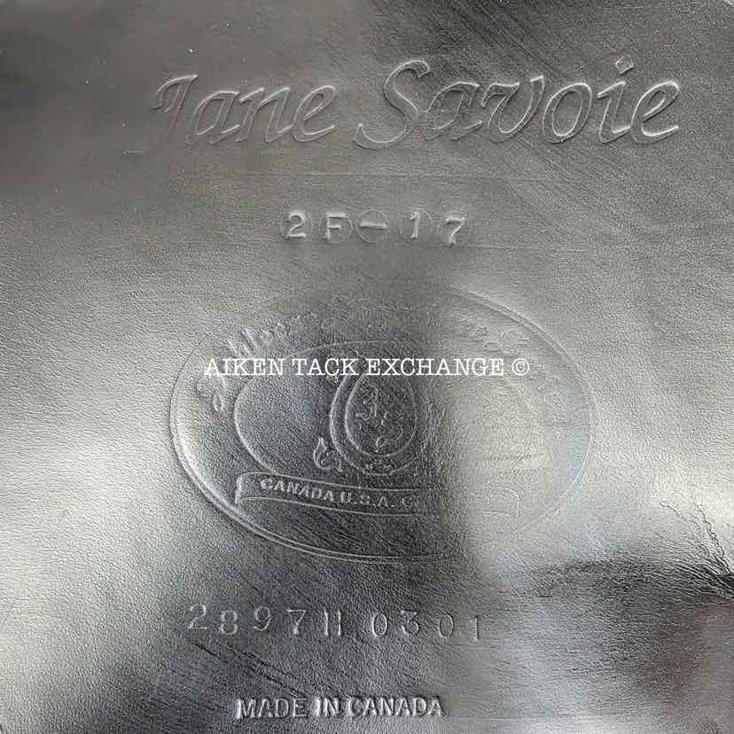 2001 Schleese Jane Savoie Dressage Saddle, 17" Seat, MW/W Tree, Wool Flocked Panels