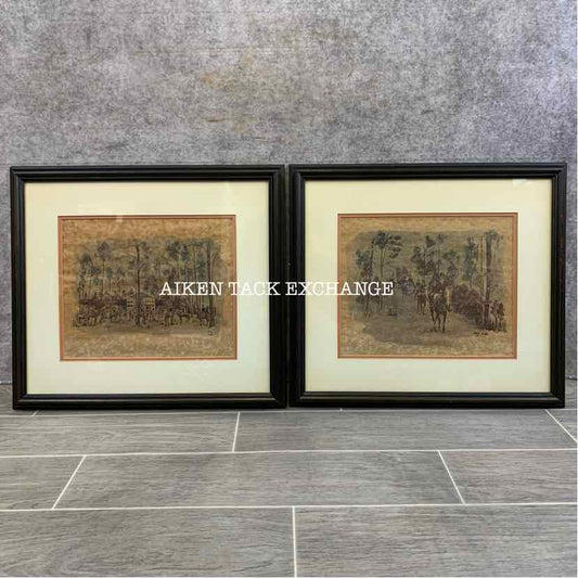 Set of Framed Prints by Aiken artist Nancy Alexander Wilds, 18" x 16"