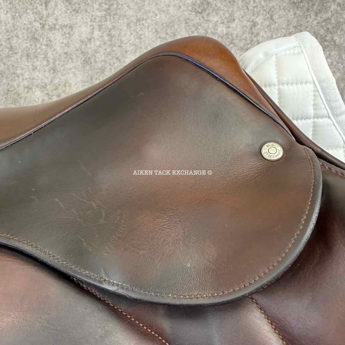 2020 Stackhouse Monoflap Jump Saddle, 17.5" Seat, Medium Tree