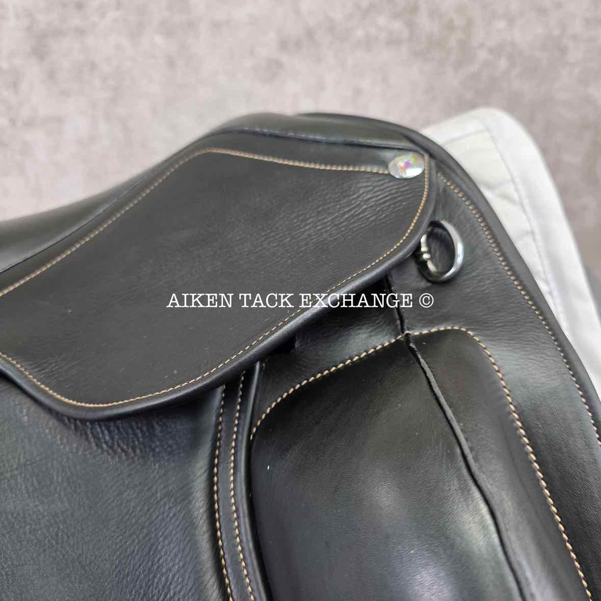 Ruby Roo Rock Star Monoflap Dressage Saddle, 17.5" Seat, Adjustable Tree - Changeable Gullet, Wool Flocked Panels