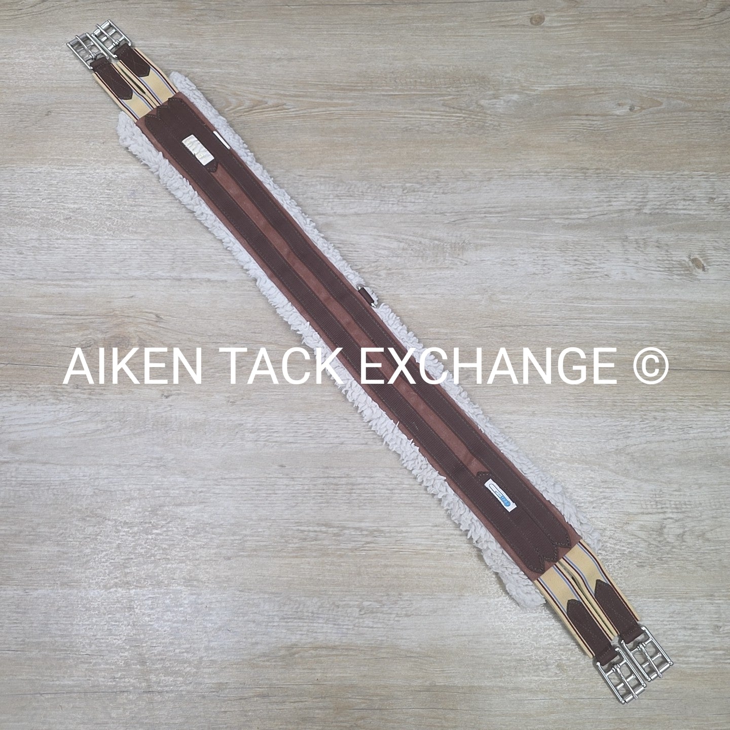 Lettia Fleece Lined CoolMax Girth with Double Elastic, Brown, 46"