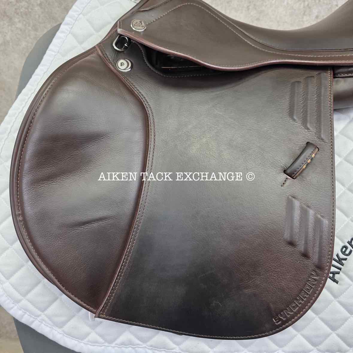 **SOLD** 2020 Prestige Synchrony CPS Jump Saddle, 17" Seat, 34 Tree - MW, Wool Flocked Panels