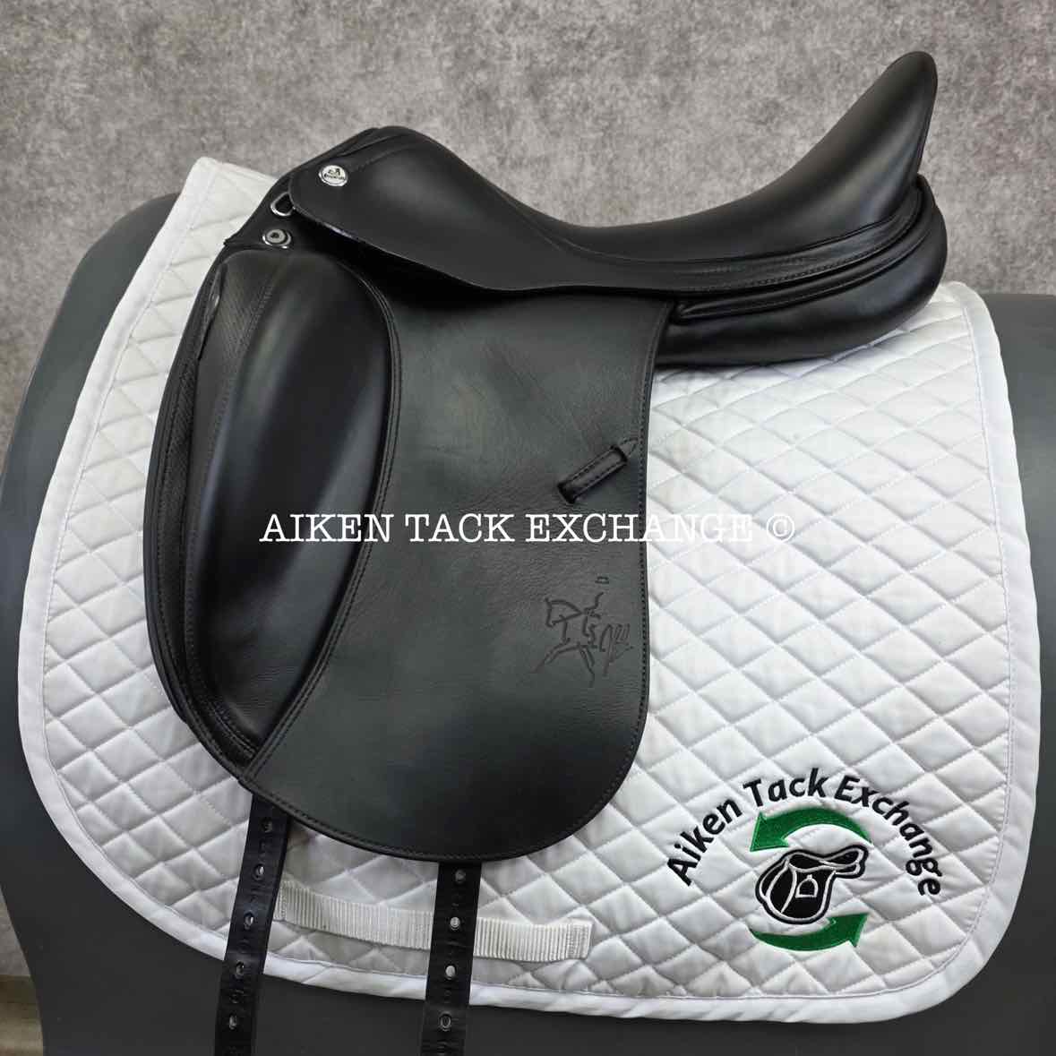 2016 Prestige X-Helen K Monoflap Dressage Saddle, 18" Seat, 35 Tree - MW/W, Wool Flocked Panels