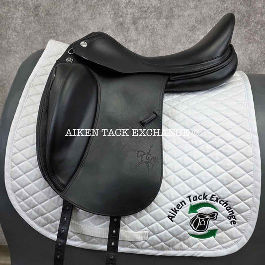 2016 Prestige X-Helen K Monoflap Dressage Saddle, 18" Seat, 35 Tree - MW/W, Wool Flocked Panels