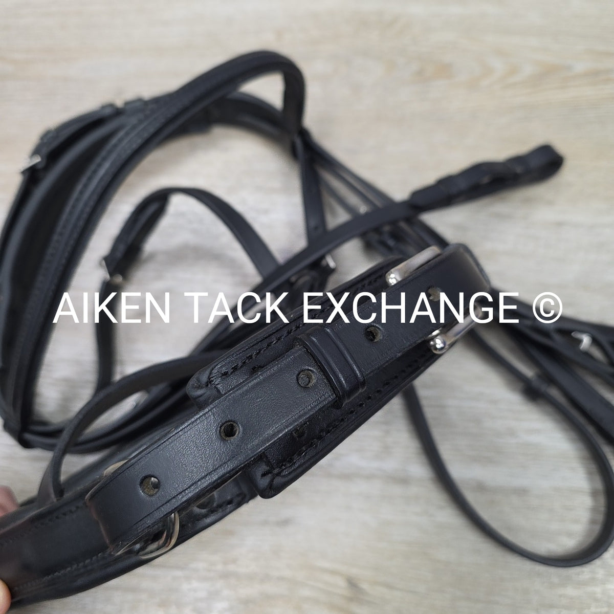 Otto Schumacher Padded Double Bridle, No Reins, Black, Size 1 - Cob