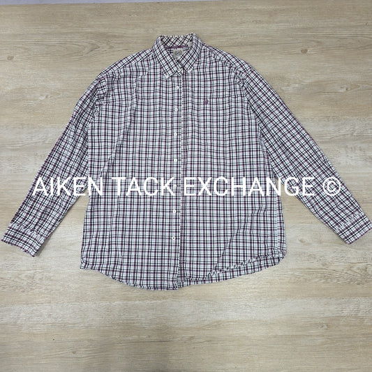 Cinch Long Sleeve Button Down Top, Size Large