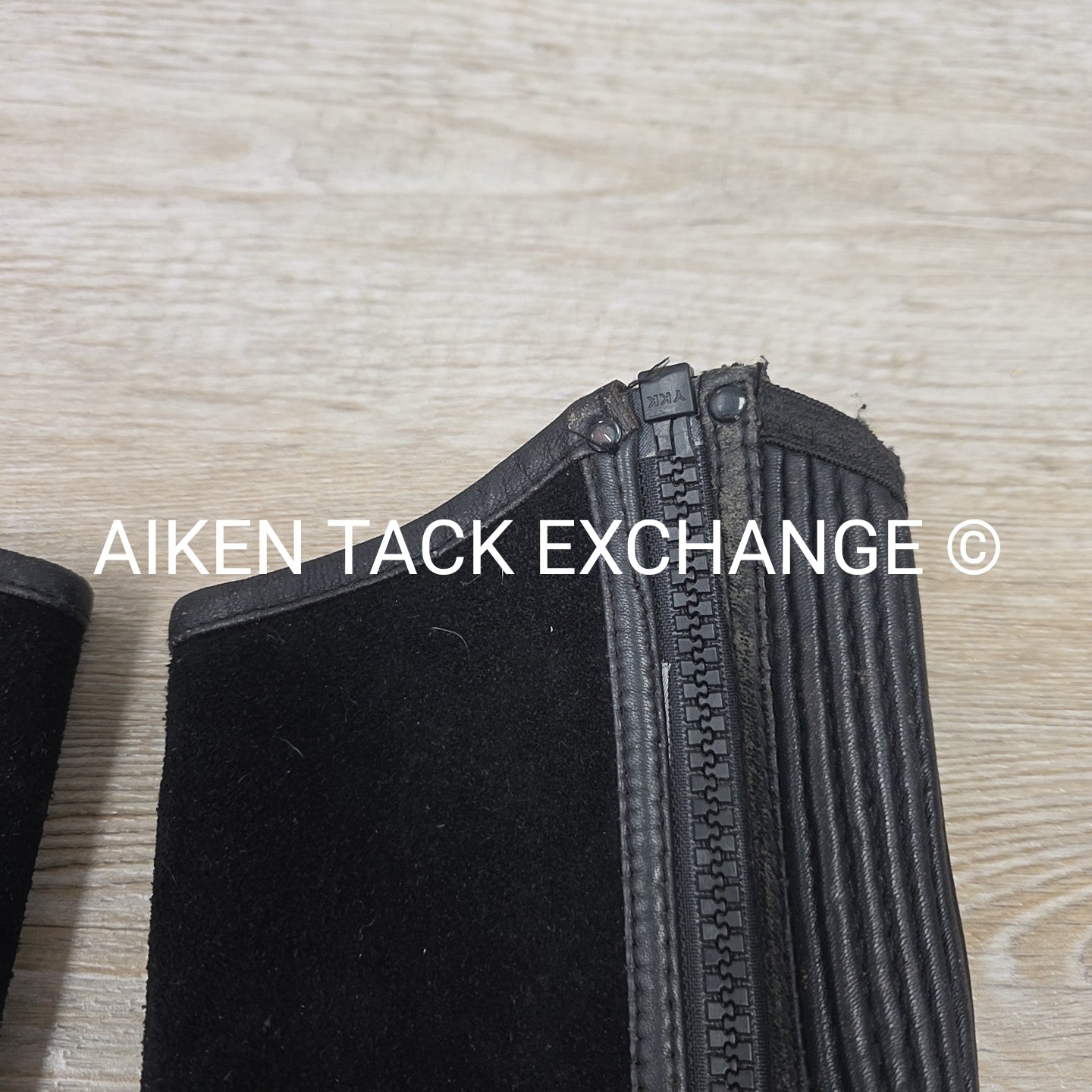 Ovation Suede Half Chaps, Black, Size 8 - 10 Tall