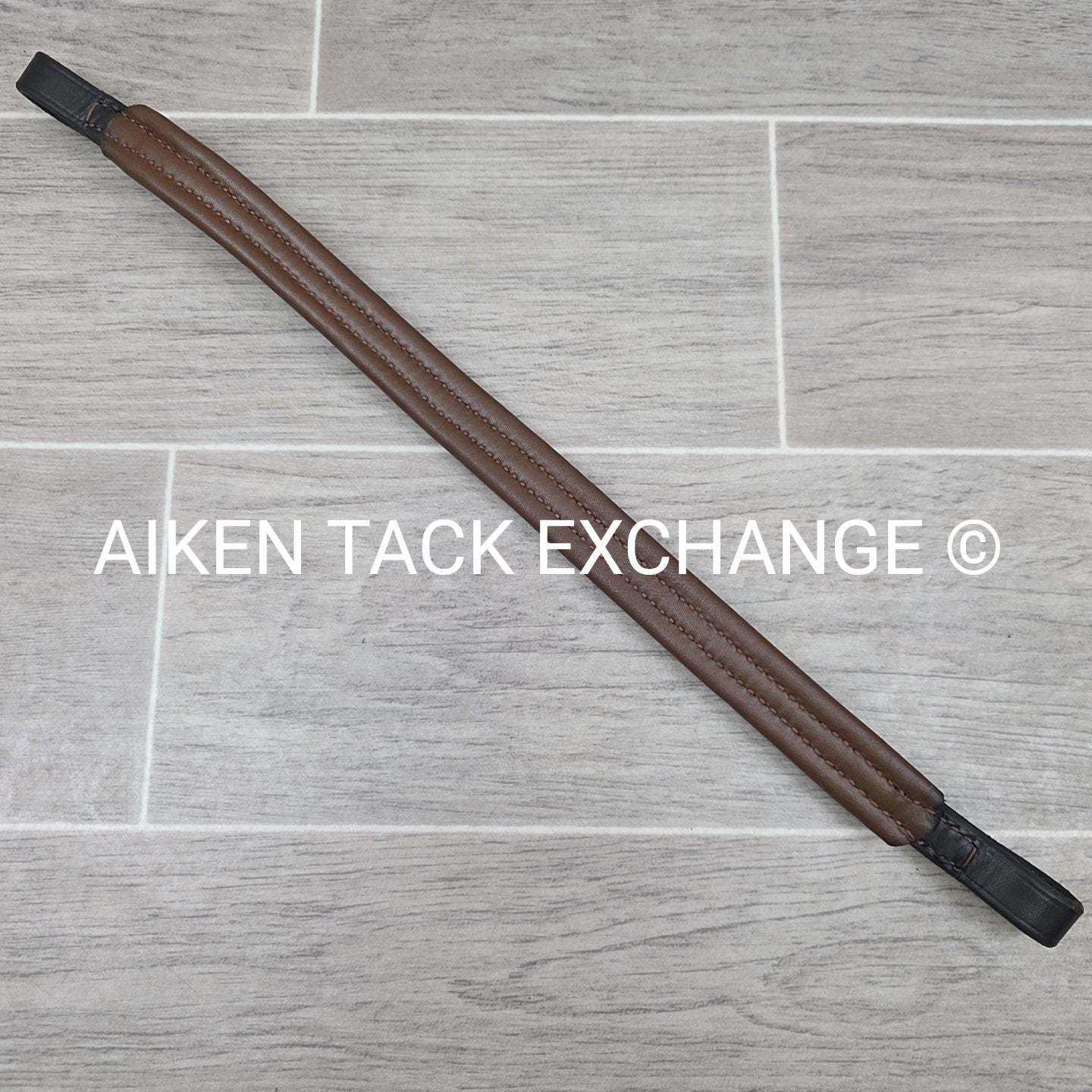 Plain Padded Browband, Brown, 17"