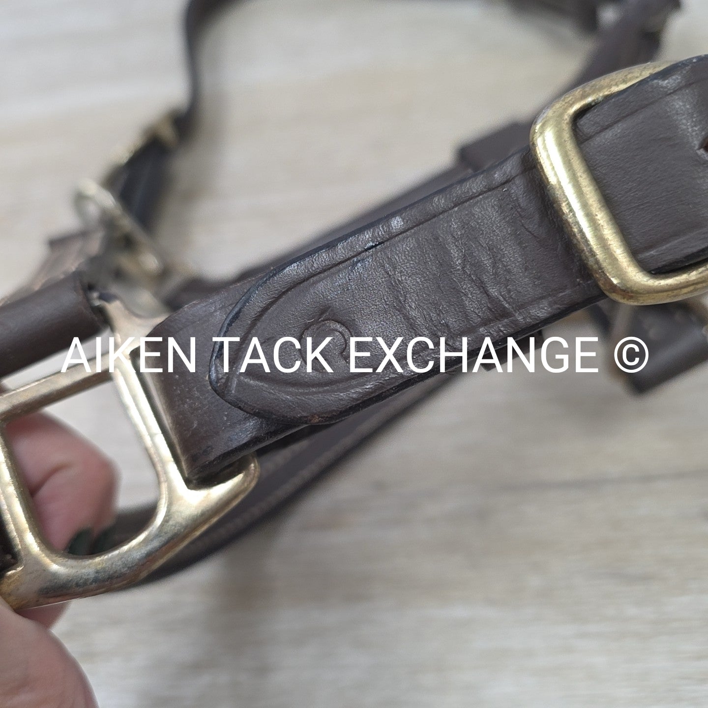 Leather Halter, Brown, Size Cob