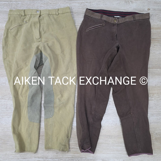 BARGAIN BUNDLE: Sigma Full Seat & Unknown Brand Full Seat Breeches, Size 34 R
