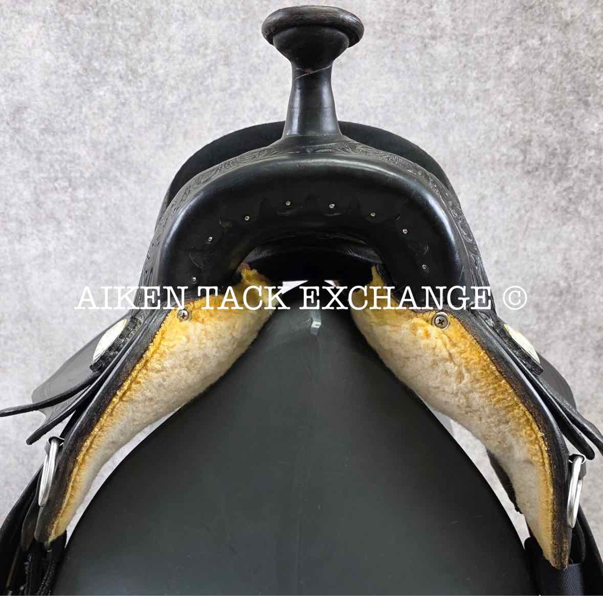 **SOLD** Big Horn 908 Extra Wide Trail Western Saddle, 16" Seat, Steele Equi-Fit Haflinger Tree