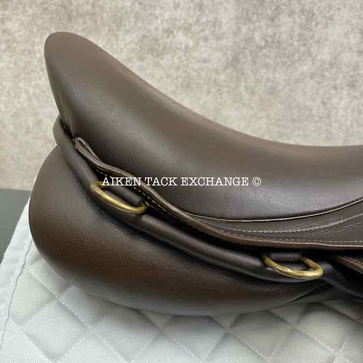**SOLD** 2008 Pessoa Legacy XP Close Contact Jump Saddle, 17.5" Seat, Adjustable Tree - XCH Changeable Gullet, Wool Flocked Panels