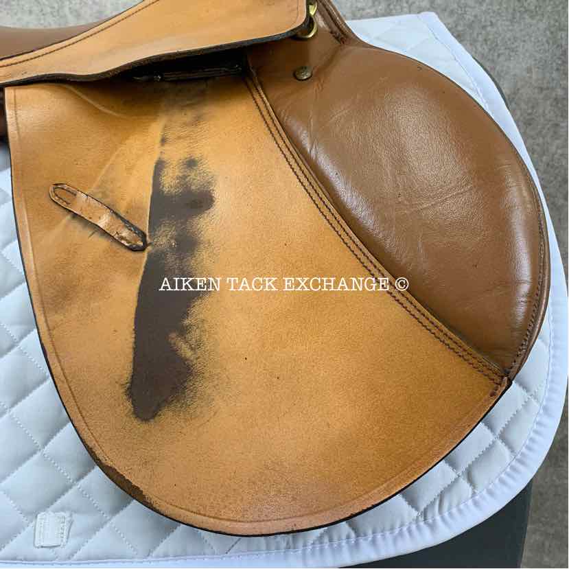 Bordeaux Saddlery Close Contact Jump Saddle, 16" Seat, Medium Tree, Wool Flocked Panels