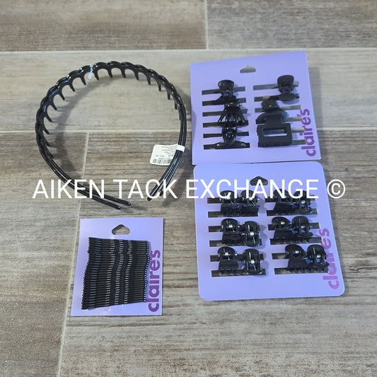 Claire's Hair Bundle - 2 Headbands, 6 Claw Clips, Bobby Pin Set