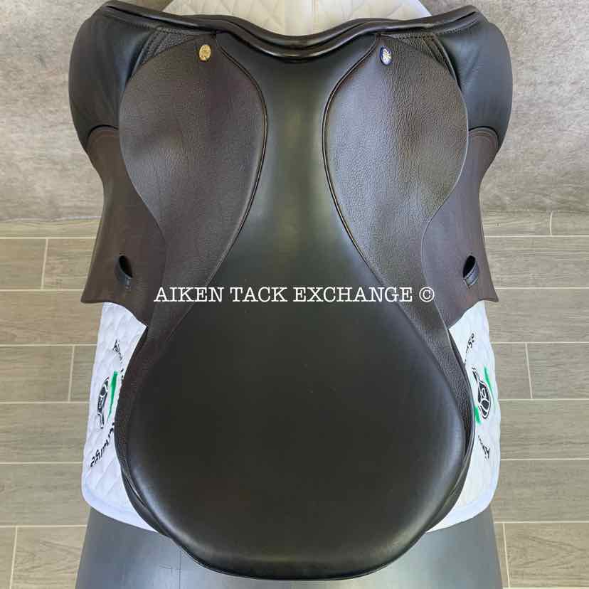 Detente by Advanced Saddle Fit Hadley Jump Saddle, 18" Seat, MW/W Tree, Wool Flocked Panels