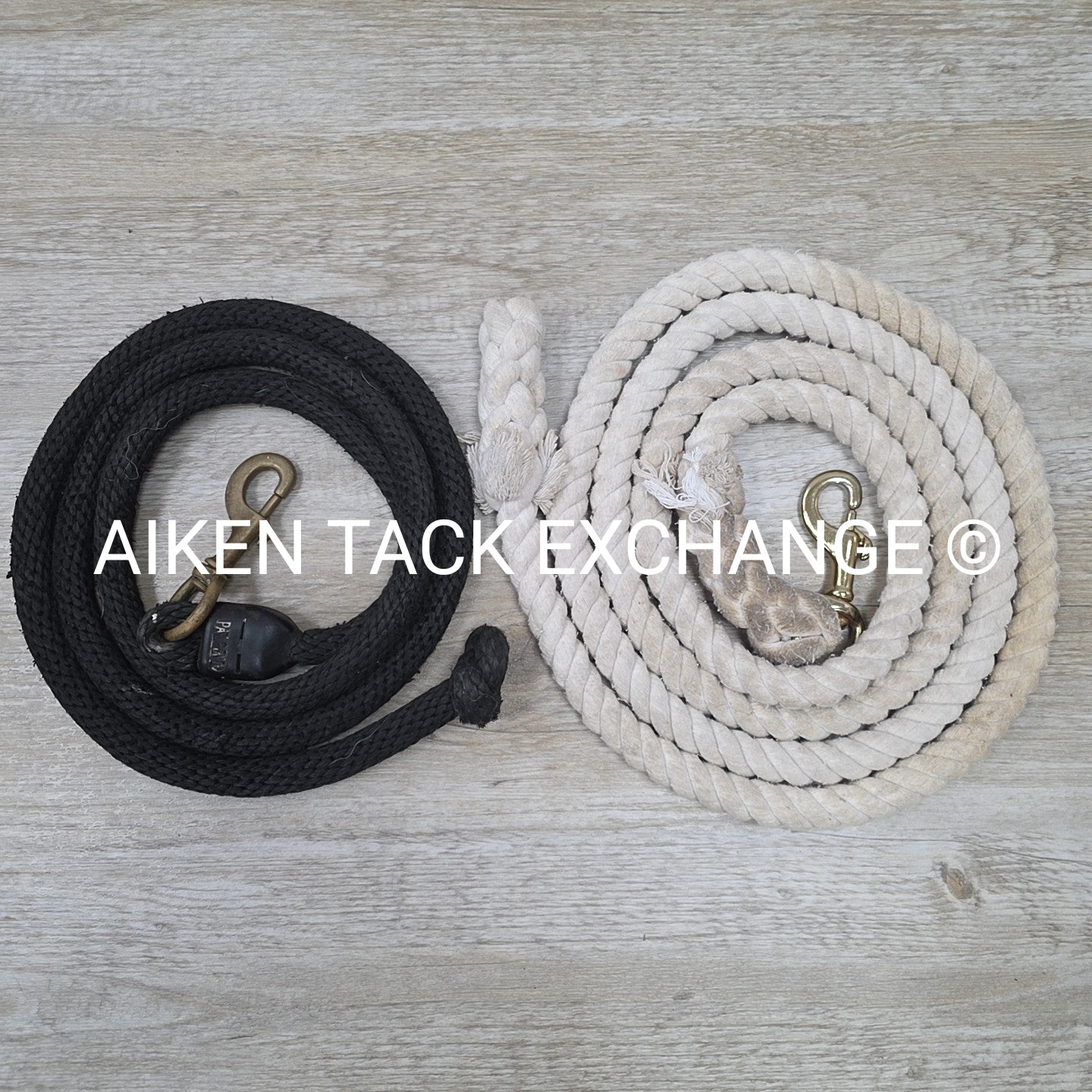 BARGAIN BUNDLE: 1 Fabtron Nylon Lead Rope w/ Chain, 1 Cotton Lead Rope w/ Chain