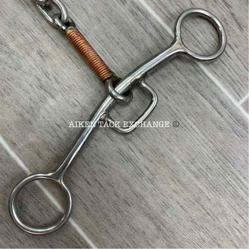 Showman Sliding Gag Double Joint Life Saver Copper Wrapped Bit 4.5"