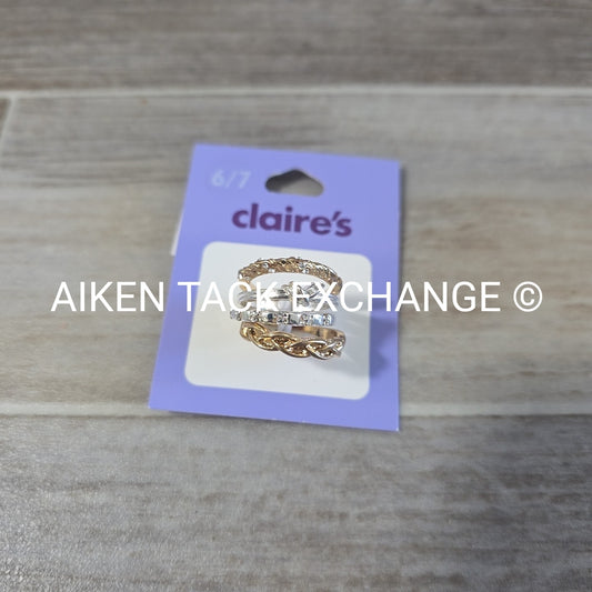 Claire's Stackable Rings - Size 6/7