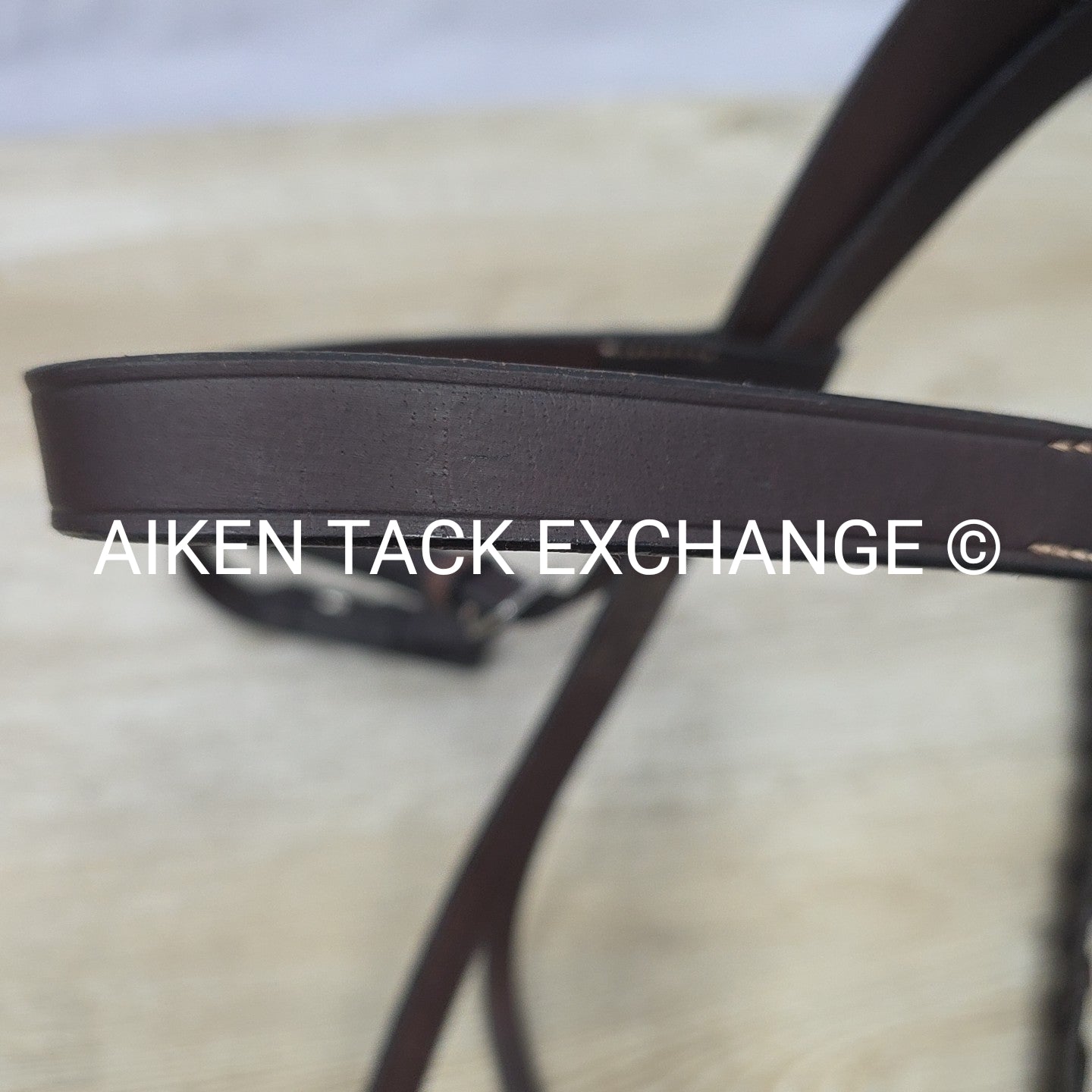 Horse Country Nimrod Flat Hunt Bridle with Laced Reins, Brown, Oversize