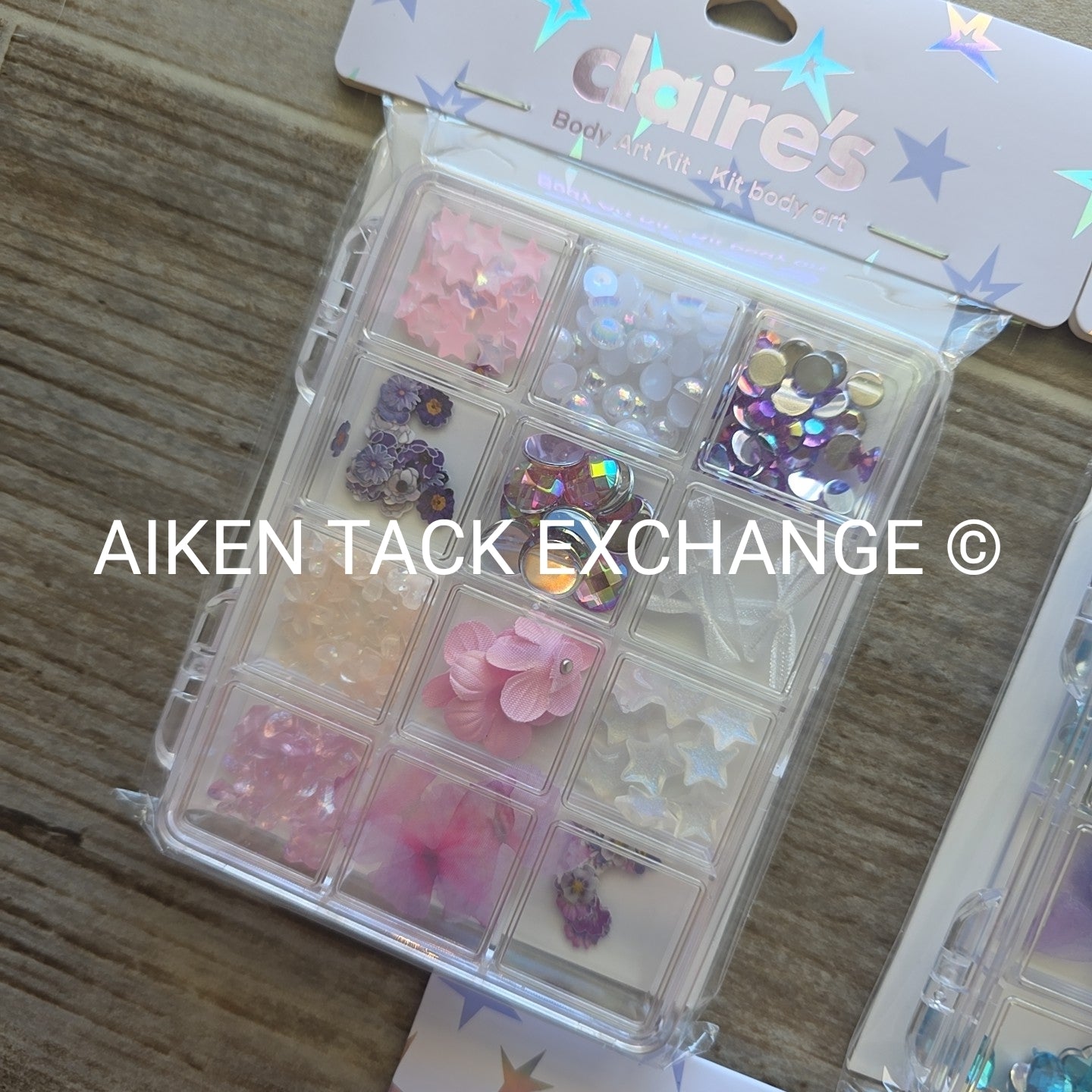 Claire's Body Art Kits - 2 Large Gem Kits w/ Case + 1 Gem & Glitter Kit