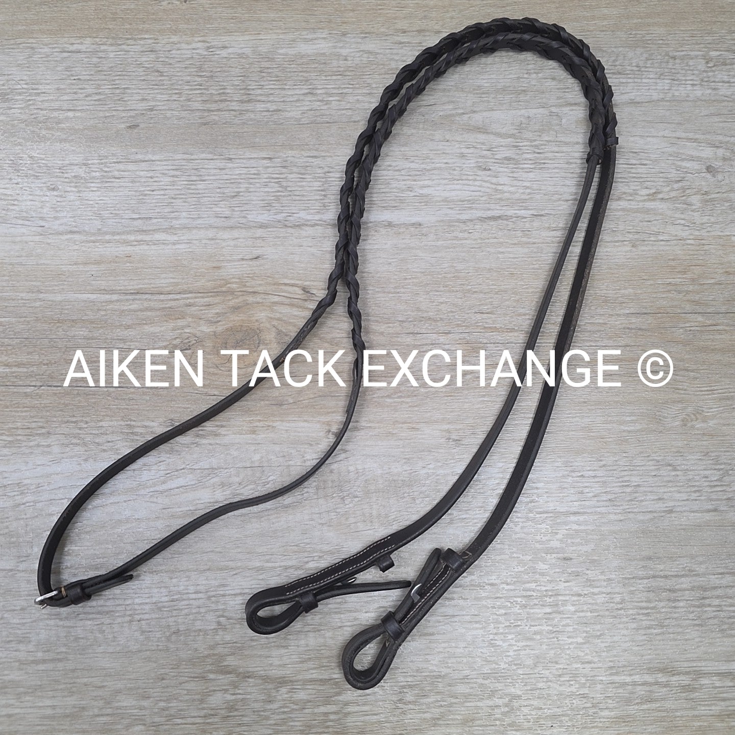 SmartPak Plymouth Flat Laced Reins, Brown, 48"