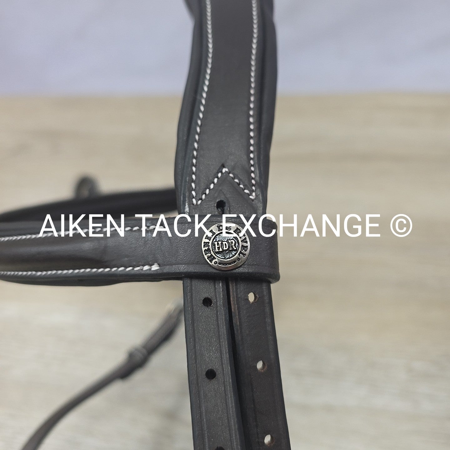 HDR Pro Mono Crown Flash Bridle with Rubber Reins, Havana, Size Cob