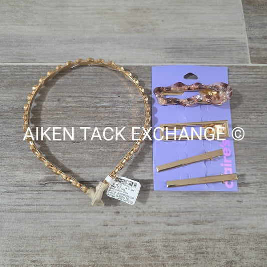 Claire's Hair Bundle - 1 Headband, 4 Hair Clips