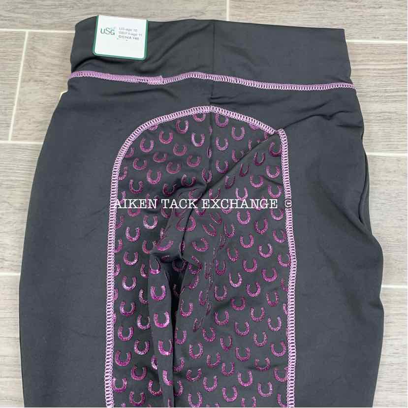 KL Select USG "Tina" Silicone Grip Full Seat Tights, Size 10