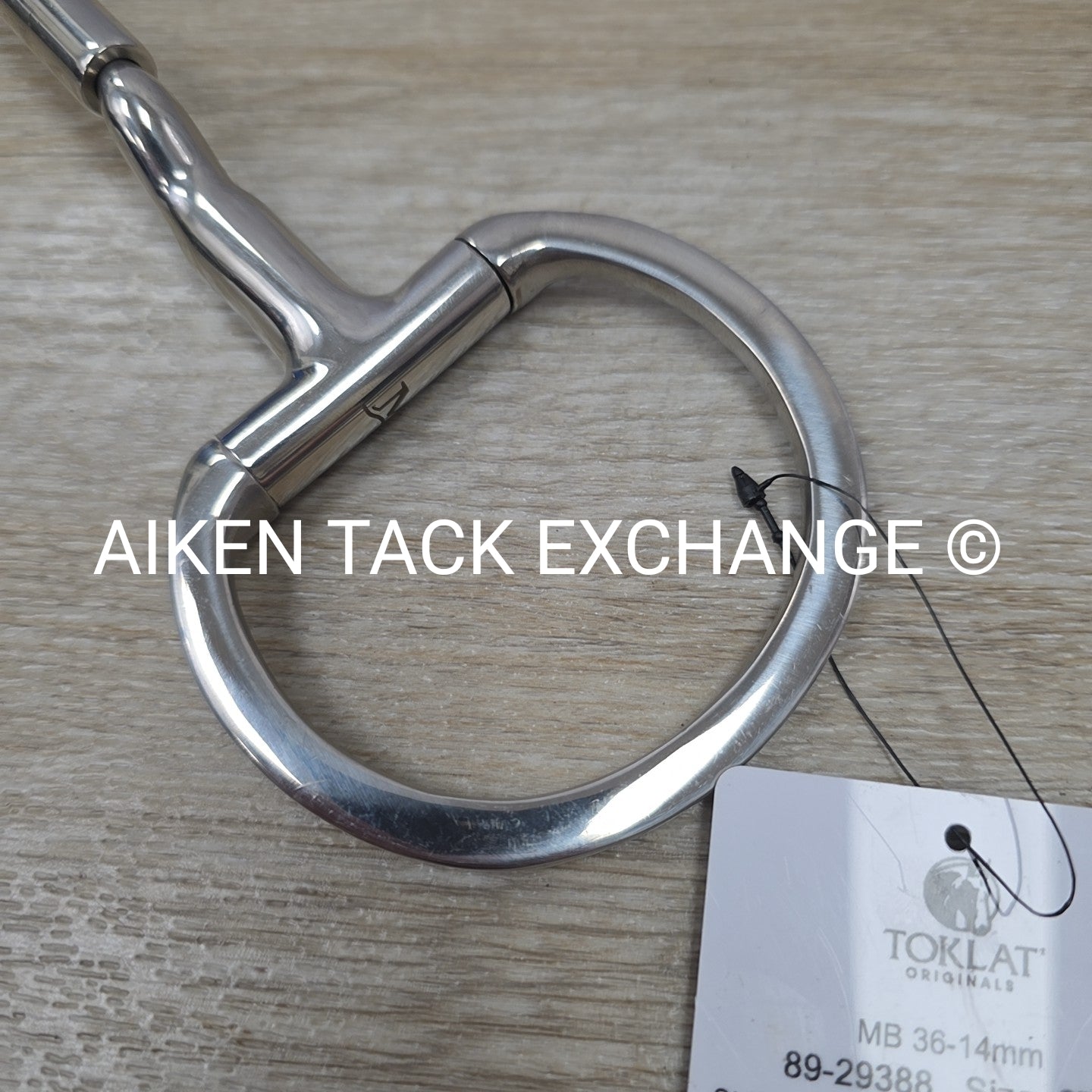 Myler Eggbutt without Hooks Forward Tilt Ported Barrel Bit MB 36 6"