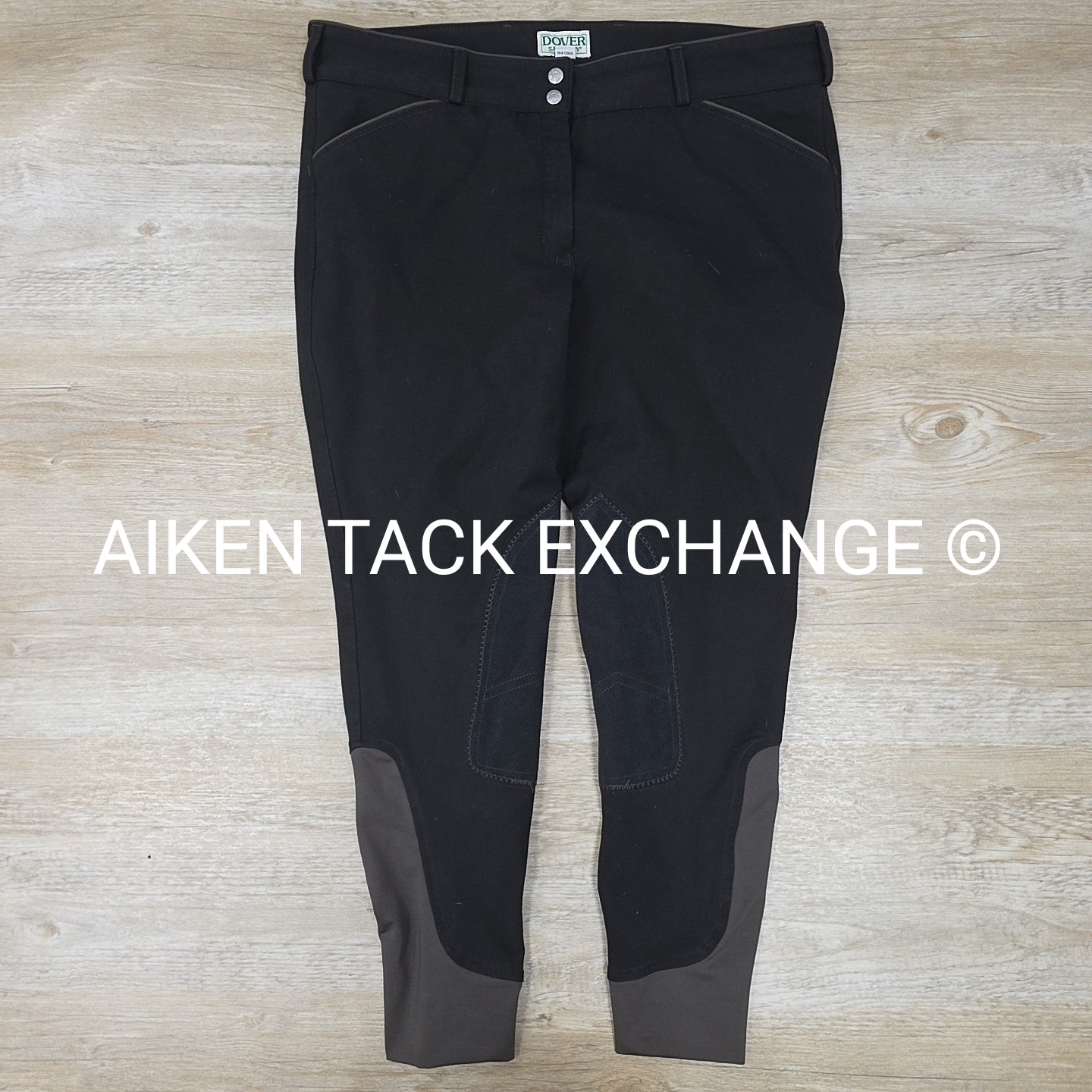 Dover Saddlery Front Zip Knee Patch Breeches, Size 36 R