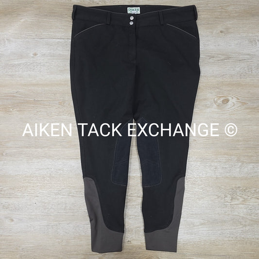Dover Saddlery Front Zip Knee Patch Breeches, Size 36 R