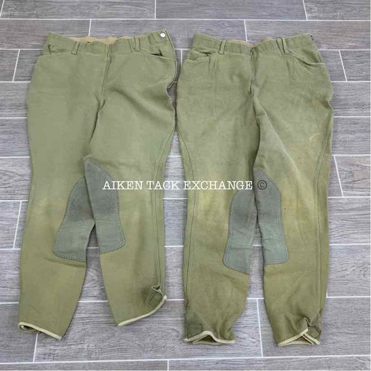 BARGAIN BUNDLE: 2 Pairs of Sigma Knee Patch Breeches, Size 34