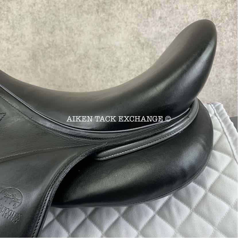 2020 Devoucoux Makila Lab Monoflap Dressage Saddle, 18" Seat, 2AA Flap, Medium Tree, D3D Panels, Full Buffalo Leather