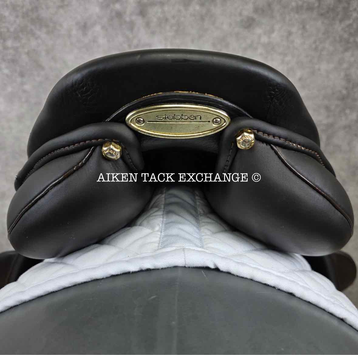 Stubben Zaria Optimum Monoflap Jump Saddle, 17.5" Seat with Biomex, 30cm Tree - MW, Wool Flocked Panels