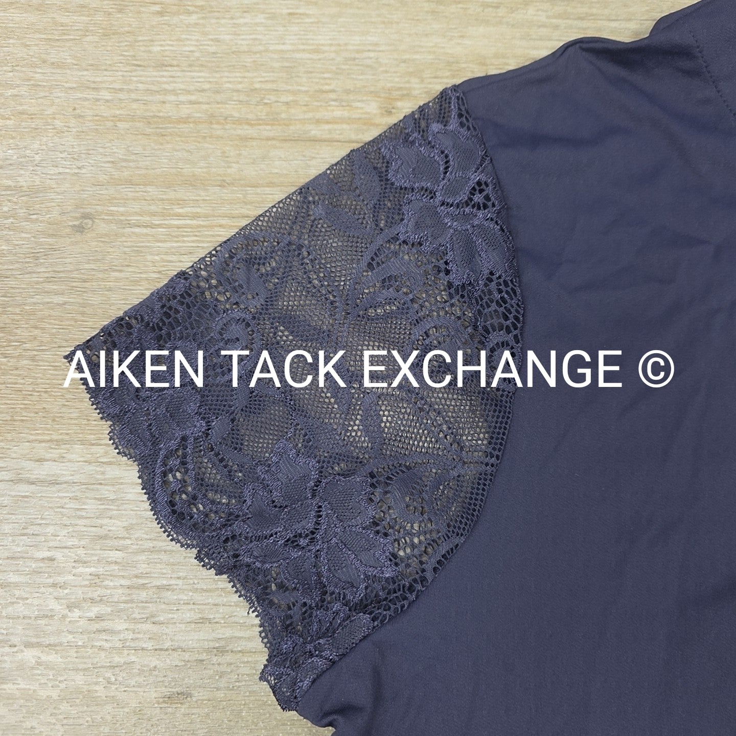 Kastel Denmark Lace Quarter Zip Cap Sleeve Top, Size Large