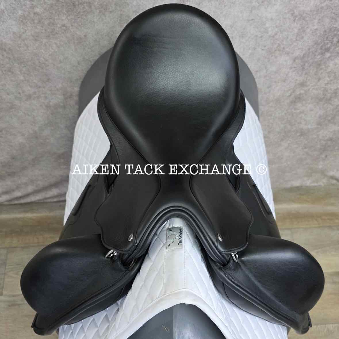 2023 Envy by Custom Saddlery Aurora Monoflap Dressage Saddle, 17.5" Seat - Short Flap, Adjustable Tree, Wool Flocked Panels