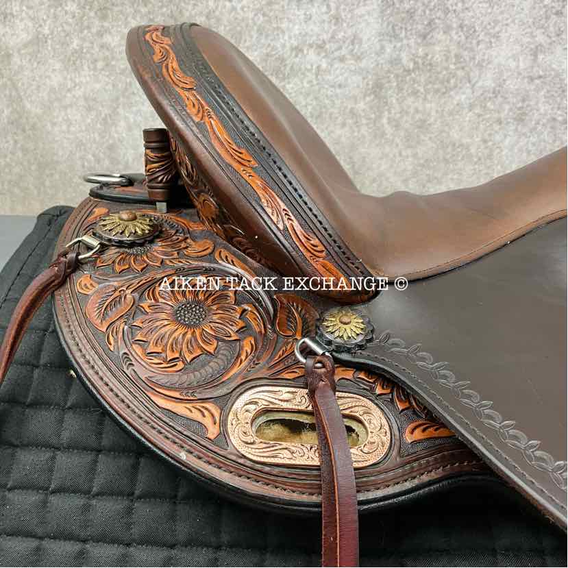 **SOLD** 2021 Circle Y 1682 Sunflower Flex2 Trail Western Saddle, 15" Seat, Flex2 Trail 5 Tree - Wide