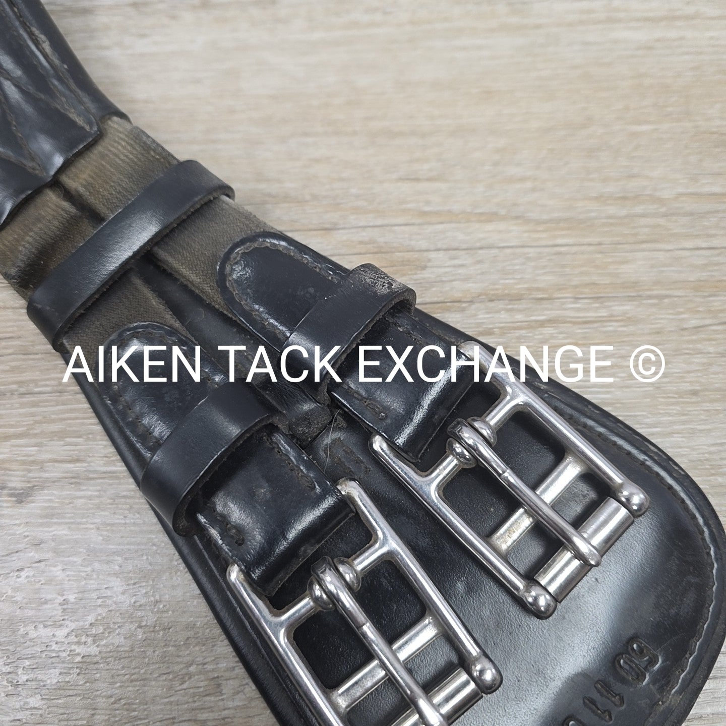 Prestige Padded Leather Short Girth, Black, 24"