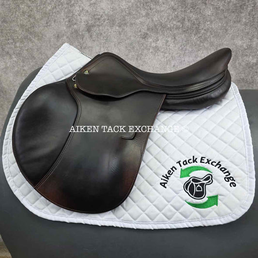 2012 Prestige Boston Close Contact Jump Saddle, 17" Seat, 33 Tree - Medium, Wool Flocked Panels