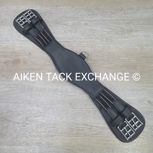 Contour Double End Elastic Dressage Girth, Black, 22"