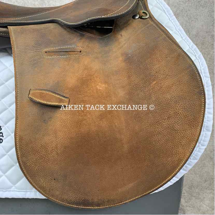 Miguel Acuna American Style Polo Saddle, 18.5" Seat, Medium/Medium Wide Tree, Foam Panels, Buffalo Leather