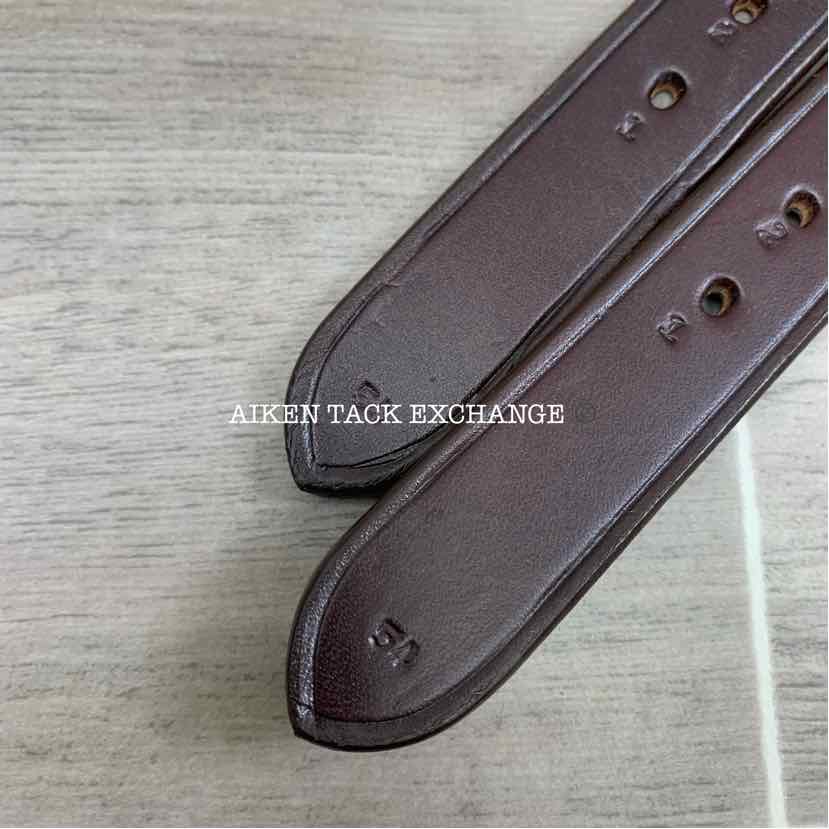 Ovation Elite Solid Stirrup Leathers, Brown, 54", Brand New