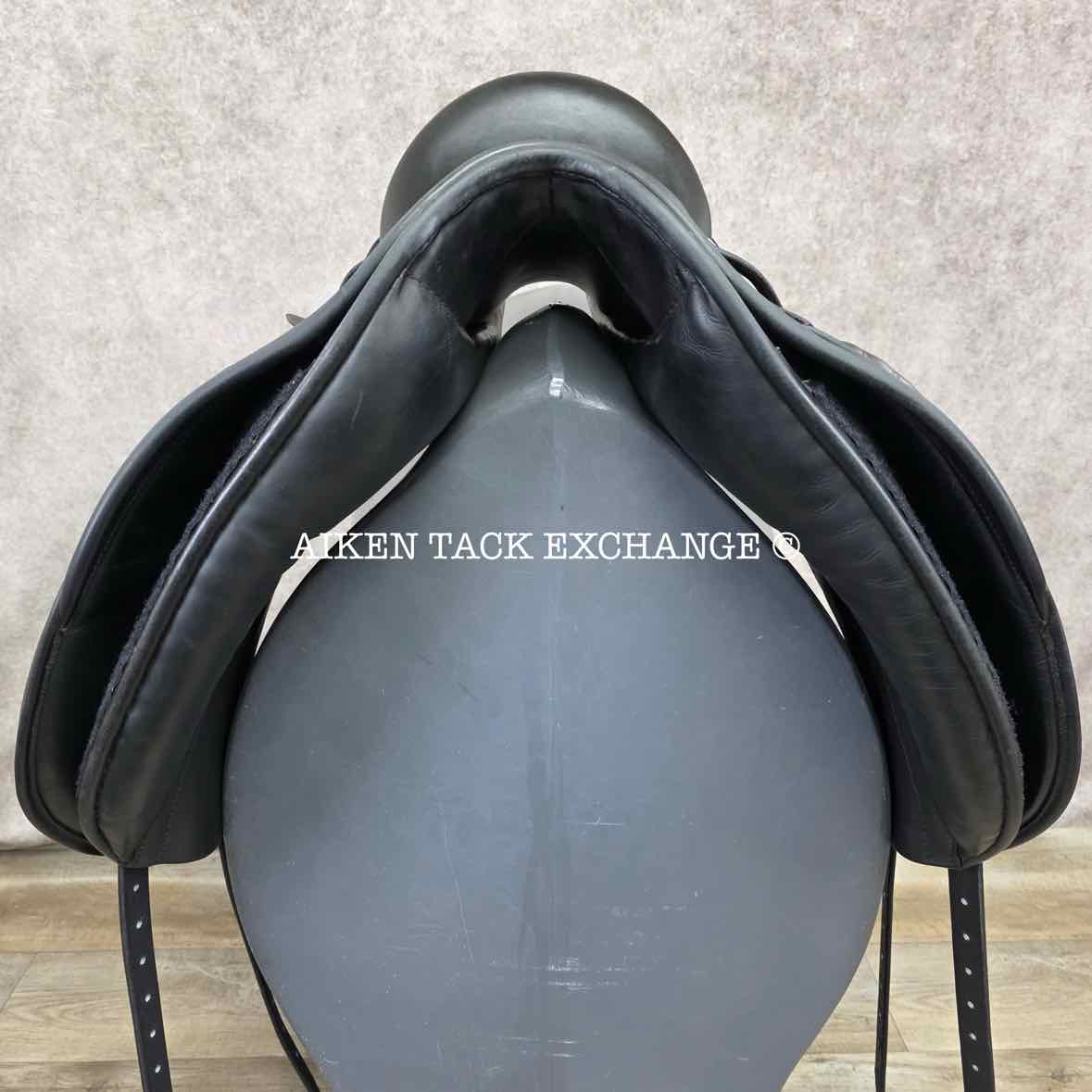 2007 Black Country Eloquence Dressage Saddle, 18" Seat, Wide Tree, Wool Flocked Panels