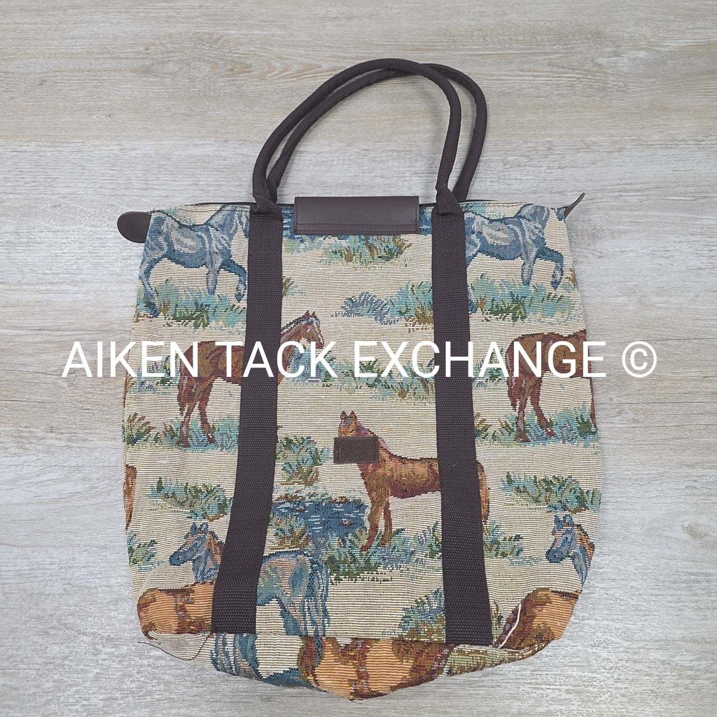 Equestrian Print Tote Bag