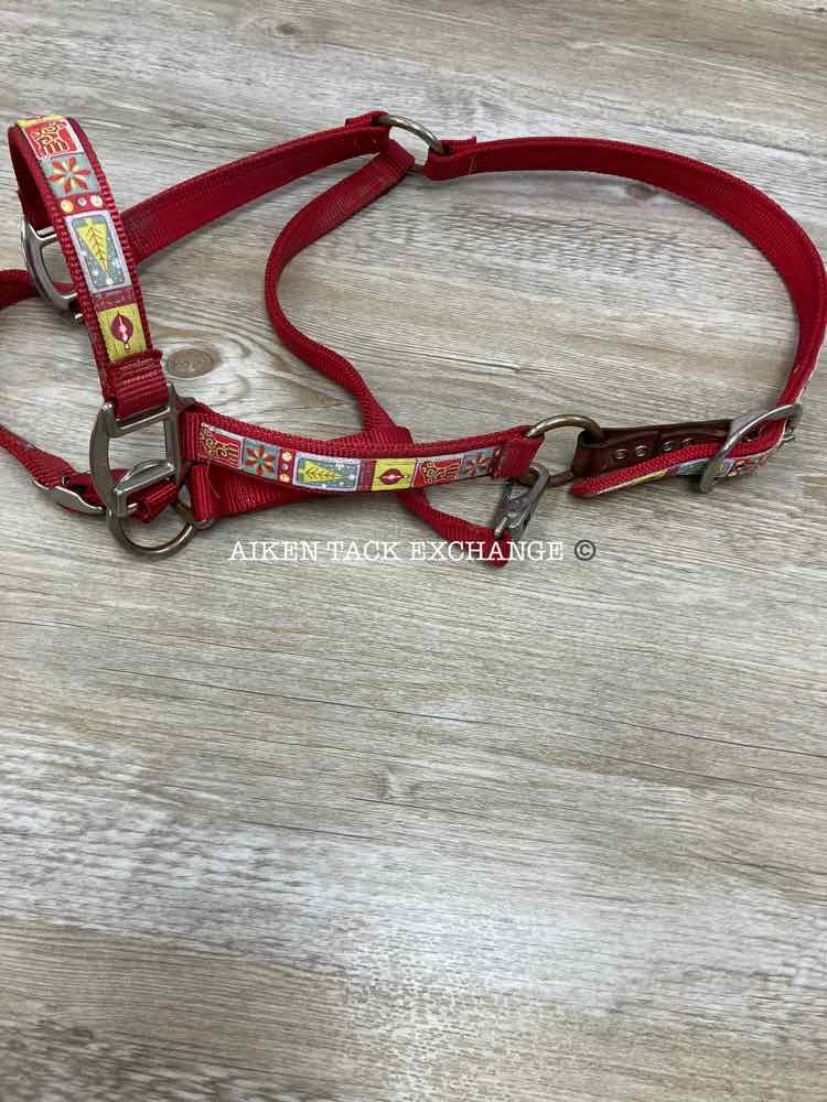 Red Haute Horse Breakaway Halter, Size Cob