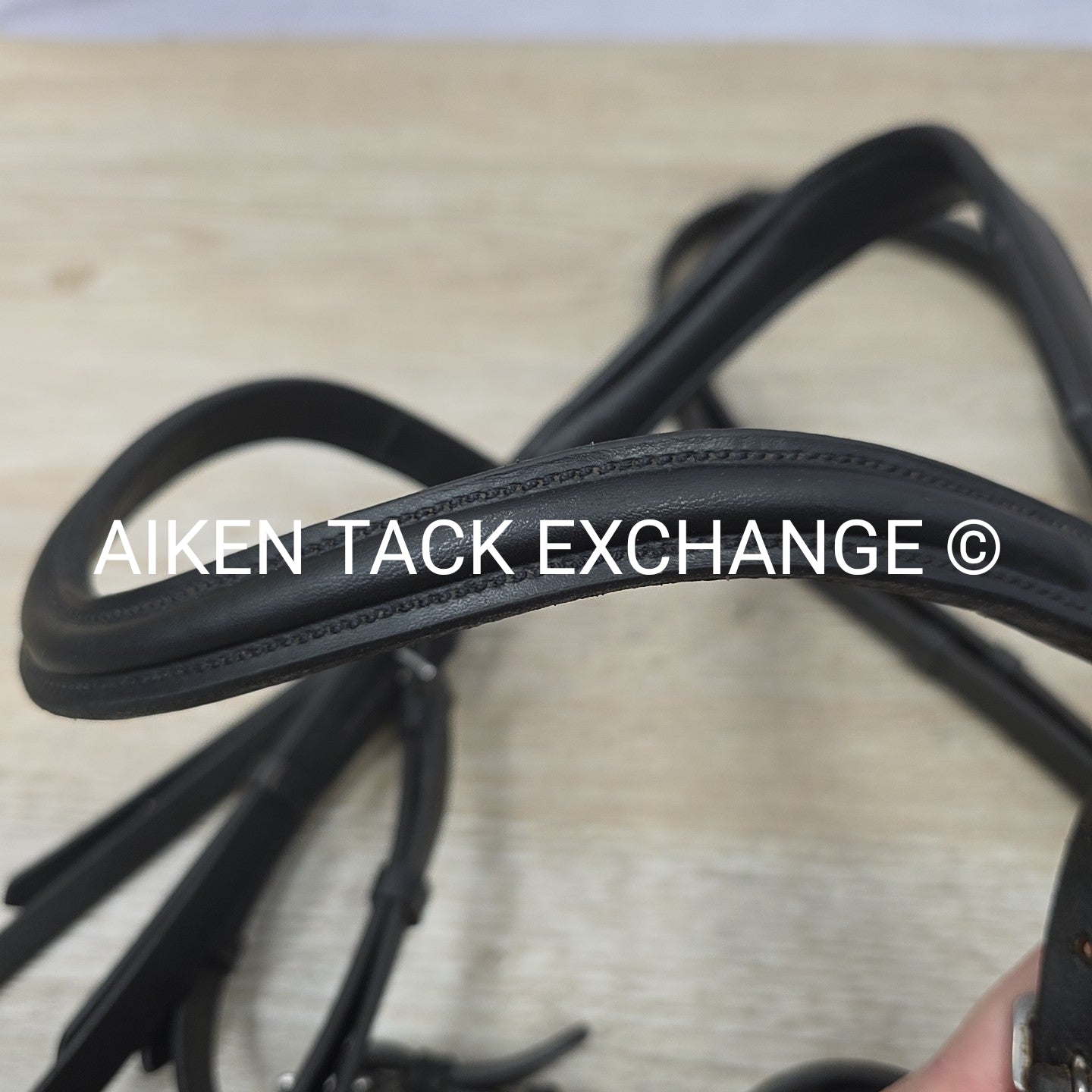 KL Select Monocrown Double Weymouth Bridle with Both Reins, Black, Size Full